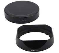 Haoge LH-X13B - Parasol de Objetivo dedicado a Bayoneta de Metal Cuadrado para Fuji Fujifilm Fujinon XF 18-55mm F2.8-4 R LM OIS y Lente Fujinon XF 14mm F2.8 R con Kit de Tapa metálica