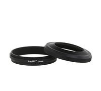 Haoge LH-X49B - Parasol de metal ultrafino 2 en 1 con anillo adaptador para cámara Fujifilm Fuji FinePix X100 X100S X100T X70 X100F DSLR color negro, reemplaza Fujifilm LH-X100 AR-X100 LH-X70
