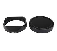 Haoge LH-XF56II - Parasol cuadrado de metal para lente Fujifilm XF56 mm F1.2 R WR (67 mm Mark II), Fuji XF 56 mm F1.2 Mark II, con tapa frontal de metal