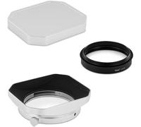 Haoge Parasol cuadrado de metal para Fujifilm X-E5 & XF 23 mm f2.8 Set, XF27mm F2.8 R WR Objetivo para Leica M 35mm f2 M 28mm f2.8, para Voigtlander 35mm f2 1.5
