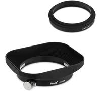Haoge Parasol cuadrado de metal para Nikon NIKKOR Z 40 mm f/2, Z 28 mm f/2.8, Z 28 mm f/2.8 (SE) 26 mm f2.8, parasol de rosca, compatible con filtros UV de 52 mm, con tapa de metal