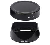 Haoge Parasol de Bayoneta de Metal Cuadrado para Fujifilm XF35mmF2 R WR, Fuji XF23mmF2 R WR XC 35mm F2, Lense Hood, (con Tapa Frontal metálica), reemplaza la Campana Fujifilm LH-XF35-2