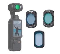 Haoge Pocket - Juego de 3 filtros magnéticos para lente de cámara DJI Osmo Pocket 3, incluye CPL, ND2-32, kit de filtro de difusión negro de 1/4, con protector de pantalla, accesorio de fotografía de