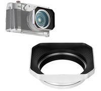 Haoge Square Metal LH-X1006S - Parasol de objetivo para Fujifilm X100VI X100V X100F X100T X100S X70 Camera Accessories Silver with 49mm UV Filter Adapter Ring