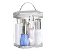 HAOGUAGUA Bolsa de maquillaje transparente de alta calidad con bolsillo interior, bolsa de cosméticos transparente para viajes o uso diario, bolsa de playa impermeable para protección solar y cuidado