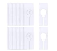 Haohai 30 Piezas Separadores de Talla de Estante de Ropa, Blancos, Plástico, Rectangulares, Reutilizables, Organizan Armario y Ropa