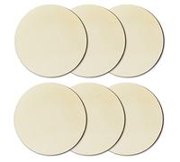 Haohai 6 círculos de madera de 15 cm para manualidades, placa de madera redonda sin terminar, recortes de madera para pintura de diseño de puerta (6 piezas de 15 cm)