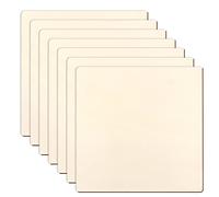 Haohai 6 Piezas de Madera 20 x 20 cm para Manualidades - Placa Cuadrada Sin Terminar para Pintura de Diseño de Puerta
