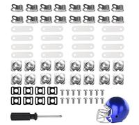 Haohai Kit de reparación de casco de fútbol,accesorios de reparación de cascos de hockey,incluyendo clips de visera,tornillos,tuercas,juntas de goma,hebillas de casco con destornillador para hockey,