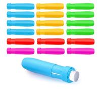 Haohai Paquete de 18 soportes de tiza para acera, soporte ajustable para palo de tiza antideslizante, mantiene las manos limpias y evita roturas para actividades artísticas en el aula en el hogar