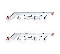 Haohai Paquete de 2 calcomanías Deportivas de Metal 3D para automóvil, Logotipo Deportivo, calcomanía Deportiva para Guardabarros Lateral del Coche