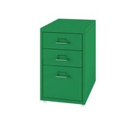 haohang Archivador Móvil de 3 Cajones - Gabinete Metálico con Ruedas para Oficina en Casa, Archivos y Carpetas, con Cajones Antihundimiento y Ruedas Extraíbles(Green)