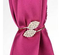 HAOHIZE 12 servilleteros Dorados, Juego de Anillos para servilletas, Juego de servilletas con Diamantes de imitación, servilleteros para Mesa, para Bodas, Celebraciones,