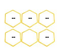 HAOHIZE Juego de Anillos de Escalera de Entrenamiento de Agilidad de Velocidad Outroad, 6 Piezas de Anillo ágil polígono Entrenamiento físico Traje de Paso Hexagonal Equipo de