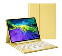 HaoHZ Funda Teclado para iPad Pro 11 2020, Teclado Desmontable con Panel táctil [Admite Carga de lápiz de Apple] - Soporte de lápiz Incorporado,Amarillo,iPad Pro 11 2018