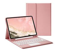 HaoHZ Funda Teclado para iPad Pro 11 2020, Teclado Desmontable con Panel táctil [Admite Carga de lápiz de Apple] - Soporte de lápiz Incorporado,Rosado,iPad Pro 11 2018