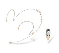 Haoin Micrófono para Auriculares con micrófono de Doble sobre la Oreja Compatible con el Sistema inalámbrico Audio-Technica Bodypack Transmisor con Cable de 1,2 m Parabrisas Hirose Enchufe de 4 Pines