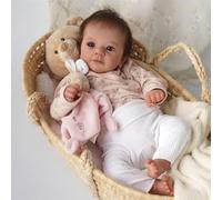 haojiaa Muñecas Reborn Bebes Reborn Muñeca de bebé Reborn Niña 19 Pulgadas Hecha a Mano Cuerpo de Vinilo Se ve y se Siente como un bebé Realista de la Vida Real