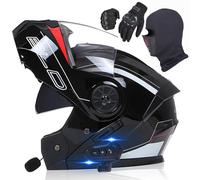 HaoJieHan Casco De Moto Modular Bluetooth,Integrado Casco Moto Cascos Integrales,ECE/Dot Homologado con Doble Visera,Adecuado para Hombres Y Mujeres Adultos K,S=(55-56cm)