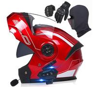 HaoJieHan Casco De Moto Modular Bluetooth,Integrado Casco Moto Cascos Integrales,ECE/Dot Homologado con Doble Visera,Adecuado para Hombres Y Mujeres Adultos I,M=(57-58cm)