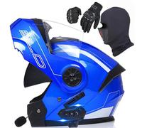 HaoJieHan Casco De Moto Modular Bluetooth,Integrado Casco Moto Cascos Integrales,ECE/Dot Homologado con Doble Visera,Adecuado para Hombres Y Mujeres Adultos J,M=(57-58cm)