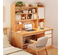 HaoJieHan Escritorio para Computadora con Cajones, Mesa Compacta para Computadora, con Estantes De Almacenamiento/Cajón/Estante para Aparador, Mesa De Estudio para Computadora Portátil B,164x100x45cm