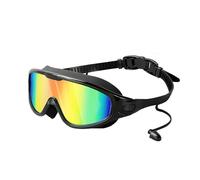 Haojieshun Suvaya Wide Lens Swimming Goggles, Anti Fog Swimming Goggles, With Ear Plugs, Replaceable Silicone Nose, No Leaking Clear Vision, Easy To Adjust For Adult Women Men Youth (C)