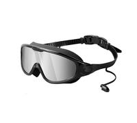 Haojieshun Suvaya Wide Lens Swimming Goggles, Anti Fog Swimming Goggles, With Ear Plugs, Replaceable Silicone Nose, No Leaking Clear Vision, Easy To Adjust For Adult Women Men Youth (B)