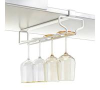 HAOKKV Soporte Copas Colgante, Colgador De Copas Soporte Cuelga Copas Soporte Para Copas De Vino Colgador Copas Vino Para Restaurantes, Armarios, Bares(White,2pcs)