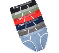 HAOLEI 2025 Calzoncillos Hombre Talla Grande 6 Pack Calzoncillos Hombre Slip Informales de Cintura Baja Suave Cómodos Slips de Seda de Hielo Ultraligeros Transparente Sin Costuras Mens Underwear