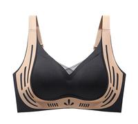 HAOLEI 2025 Sujetador Sin Aros para Mujer Sostenes de Mujer Sin Costuras con Relleno Básico Sujetadores Bandolera Ajustable Comodos Sujetador Deportivo Suaves Elástico Bra para Uso Diario