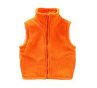 HAOLEI Chalecos de Forro Polar para Niños y Niñas Cuello Alto Chaqueta Sin Mangas con Cremallera Chaleco Acolchado Cálido para Otoño e Invierno Grueso y Cálido Chaquetas para Niño Niña 3-12 Años