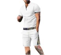 HAOLEI Chandal Hombre Completo Ofertas,Conjunto de 2 Piezas de Camisetas Manga Corta y Pantalones Cortos de Verano para Hombres Cómodo y Transpirable Traje de Ocio Ropa Deportiva de Moda Casual