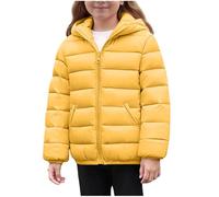 HAOLEI Chaqueta Acolchado Niño Niña Abrigo de Plumas Invierno con Capucha Color Sólido Cortavientos Manga Larga Ligero Chaquetas Plumifero con Bolsillos Grueso Cálido Cazadora Ropa Infantil 1-5 Años