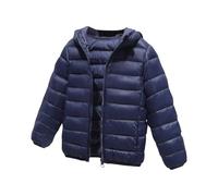 HAOLEI Chaqueta Acolchado Niño Niña Abrigo de Plumas Invierno con Capucha Color Sólido Cortavientos Manga Larga Ligero Chaquetas Plumifero con Bolsillos Grueso Cálido Cazadora Ropa Infantil 1-5 Años