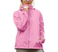 HAOLEI Chubasquero Mujer,Chaqueta Impermeable Mujer con Capucha Ligera Chaquetas Deportiva para Verano y Otoño de Secado Rápido con Cremallera Abrigo Impermeables Cortavientos para Exteriores