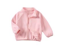 HAOLEI Foro Polar Nina,Sudadera Niña Sin Capucha con Cremallera de Felpa Casual Cuello Redondo Chaqueta Manga Larga Suave Cómodo Suéter Otoño Invierno Cálido Lindo Outwear Ropa Niños 1-7 Años