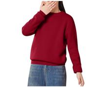 HAOLEI Jersey Niño Niña,Suéter Manga Larga de Otoño e Invierno para Niños y Niñas Casual Cuello Redondo Camiseta de Punto Suave y Cómodo Pullover Sueter Básico Color Sólido Sweater Simple Sudadera