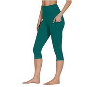 HAOLEI Leggins Deportivos Mujer Rebajas,Mallas Deporte Mujer con Bolsillos Mallas Piratas 3/4 Push Up Fitness Cintura Alta Pantalones Capri Opacos Cómodo Leggings Elasticos para Yoga Pilates Jogging