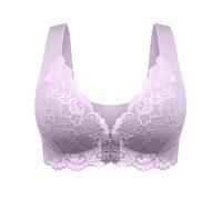 HAOLEI Mis Pedidos Sujetador Sin Aros,Tall Grande Sostenes de Mujer con Diseño de Hebilla Frontal Cuello V Push Up Bralette Básicos de Encaje Suaves Comodos Sujetador de Copa Completa Fino Bra Diario