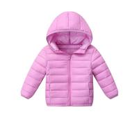 HAOLEI Niño Niña Chaqueta Acolchado Invierno Abrigo de Plumas con Capucha Color Sólido Cortavientos Manga Larga Ligero Chaquetas Plumifero con Bolsillos Grueso Cálido Cazadora Ropa Infantil 4-14 Años
