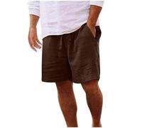 HAOLEI Pantalones Cortos Hombre Ofertas,Talla Grande Pantalon Corto Hombre de Cintura Elástica con Cordón Ajustable Sueltos Casual Pantalones Recta con Bolsillos Ligero Pantalon Corto Hombre Deporte