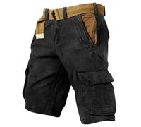 HAOLEI Pantalones Cortos Hombre Rebajas,Pantalon Trabajo Corto Short Deportivo Casuales de Cinco Puntos con Personalidad de Moda Clásica Suelta Deportiva Tipo Cargo de Talla Grande para Hombres