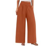 HAOLEI Pantalones de Lino Mujer,Mis Pedidos Talla Grande Algodón y Lino Pantalon de Cintura Elástica Suelto Pantalón Largo Diario Pantalones de Trabajo Suave y Transpirable Danza Pilates Yoga Pants