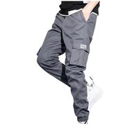 HAOLEI Pantalones de Trabajo Hombre,Talla Grande Pantalones Cargo Hombre de Cintura Elástica con Cordón Suelto Deportivos Jogging Cómodo Pants Al Aire Libre Moda Casual Baisc Senderismo Pantalón