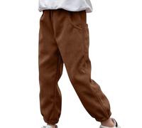 HAOLEI Pantalones Deportivos Holgados para Niñas y Niños Cintura Elástica Pantalon Chandal de Pana con Bolsillos Suaves Cómodo Pantalón Largo Chándal Otoño e Invierno Ropa Niña Niño 3-12 Años