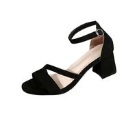 HAOLEI Sandalias Barefoot Mujer,Sandalia de Tacon para Mujeres Diseno Moderno Elegante Zapatos Mujer Comodos Vestir con Tacones Gruesos Sandalias de Puntera Abierta para Boda Noche Evento Fiesta