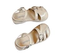 HAOLEI Sandalias Niña,Mis Pedidos Cangrejeras Niña Verano Cómodo Sandalias de Suela Suave con Suela Blanda Casual Moda Zapatos Planas con Hebilla Ajustable Ligero y Transpirable Zapatillas de Playa