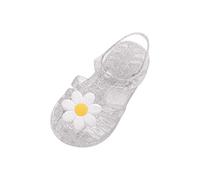 HAOLEI Sandalias Niña Verano Rebajas Sandalias de Suela Suave con Decoración Zapatos Romanos con Punta Cerrada Sandalia de Playa con Hebilla Ajustable Ligero Cómodo Cangrejeras Niña 2-9 Años