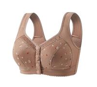 HAOLEI Sostenes de Mujer,Sujetador Sin Aros Cómodos para Mujer de Diseño Cierre Frontal Básico Sujetador de Copa Completa Ropa Interior Inalámbrica Talla Grande Cajones Sujetadores Bra Diario